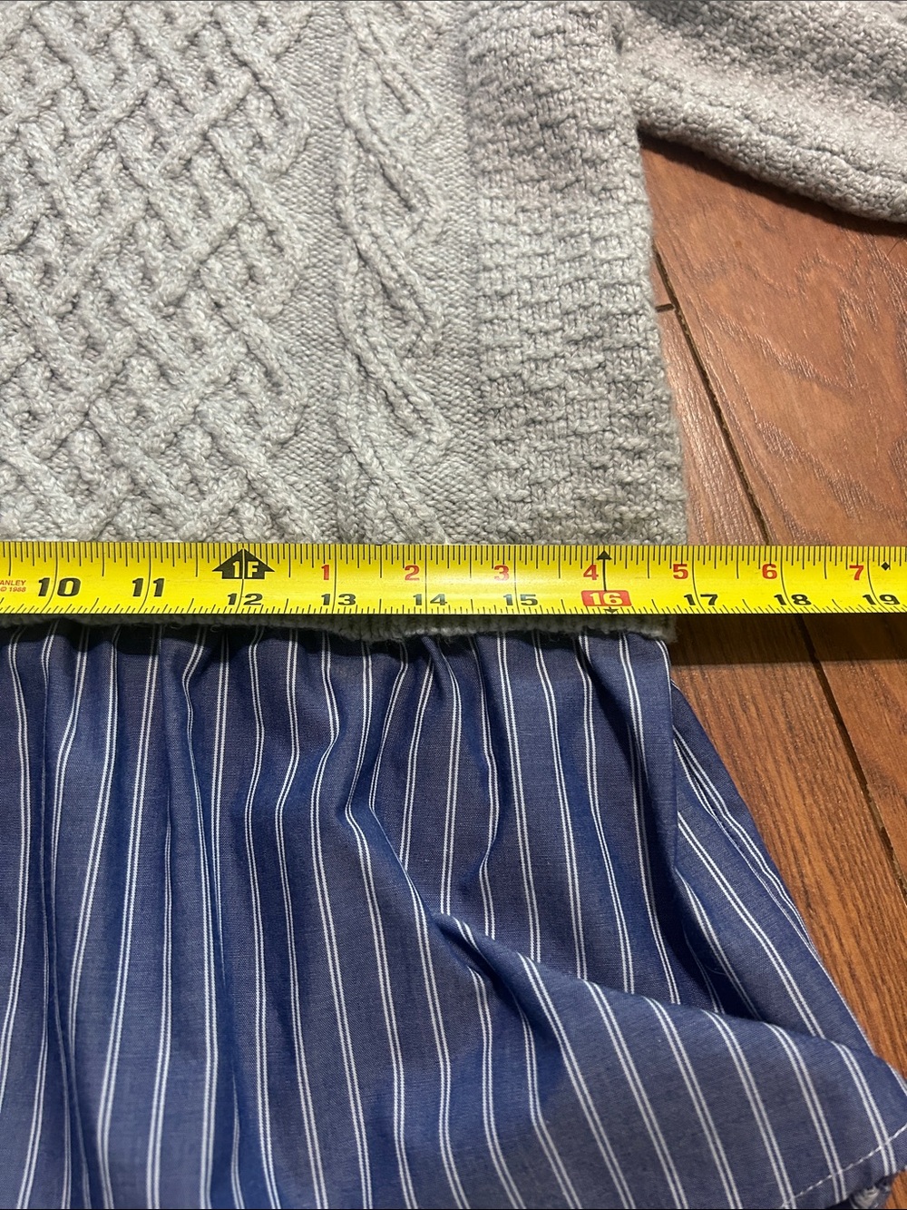 Maeve Melinda Cable Short-Sleeve Twofer Sweater - Picture 9 of 10